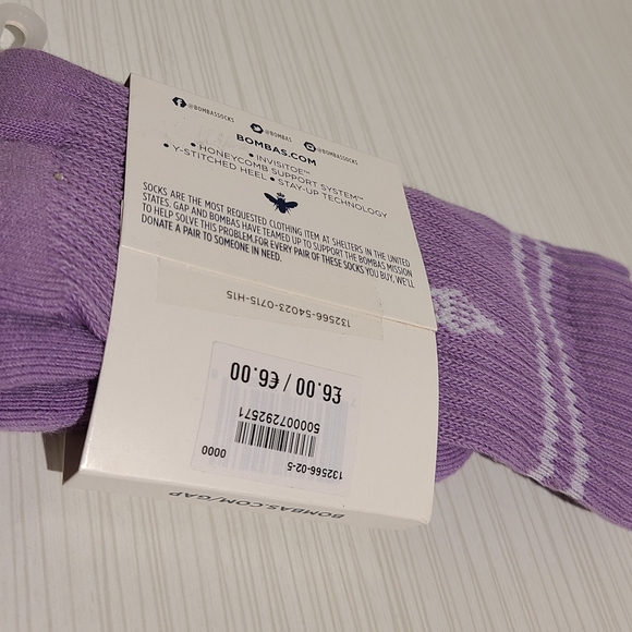GAP Kids By Bombas Kids Socks Purple Lavender Show Size 12 - 6 - Picture 3 of 3